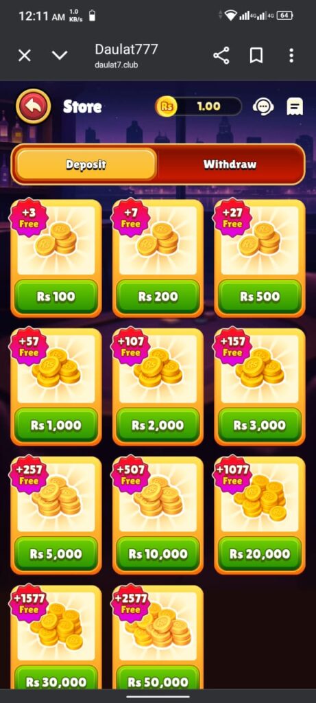daulat 777 game