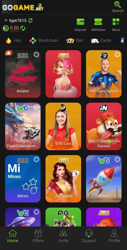 Go Game Bet real App